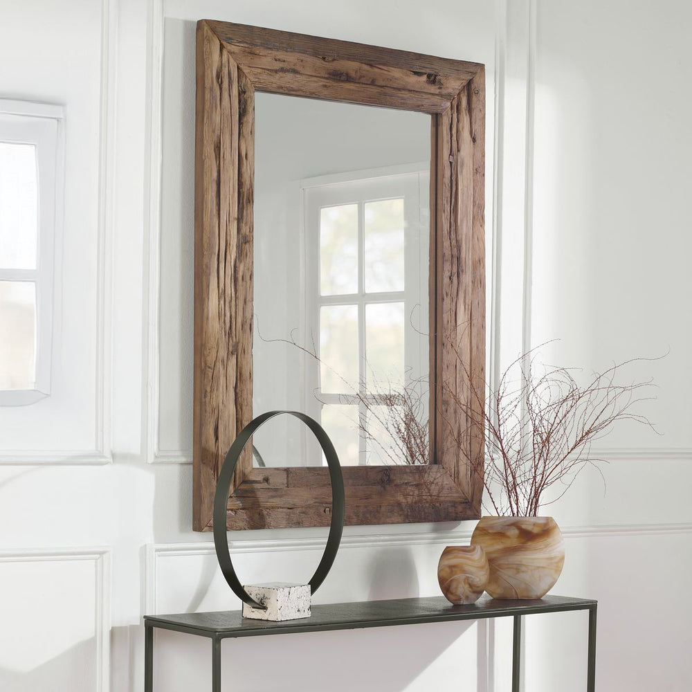 Farmhouse Entryway Wooden Mirror.