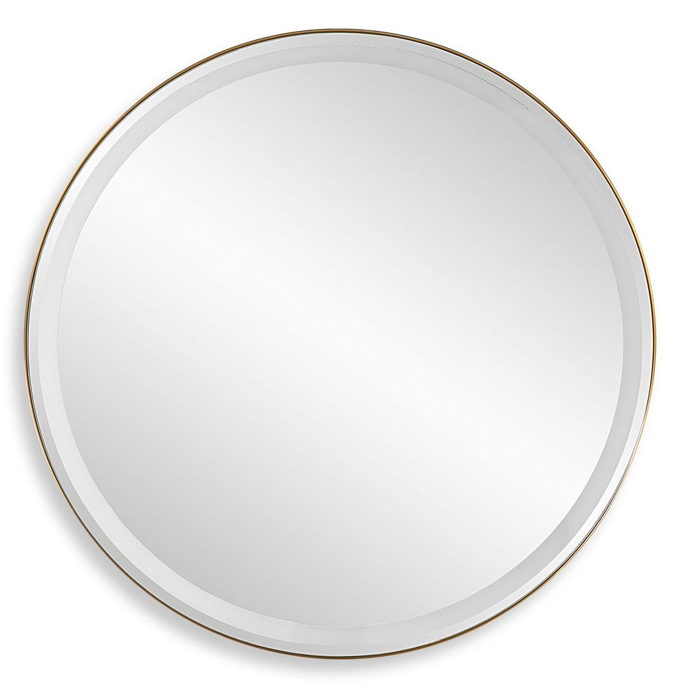Off gold rounded frame on white background.
