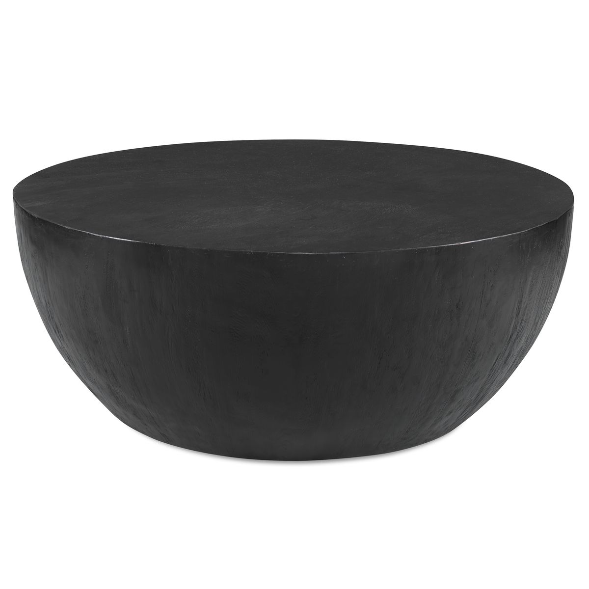 Round mango wood coffee table.