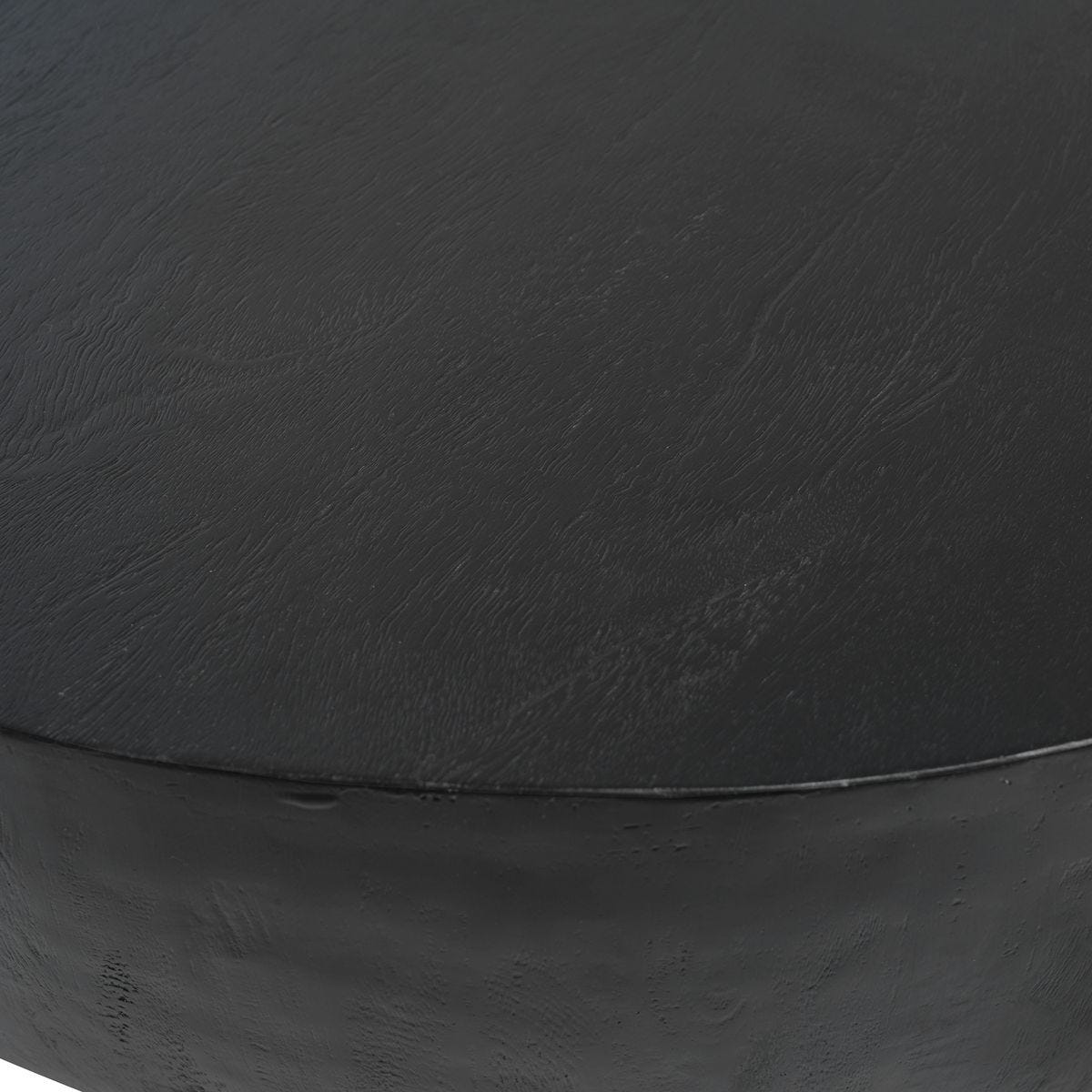 Round mango wood coffee table.