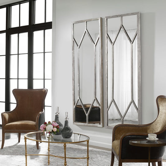 Silver Floor Mirror.