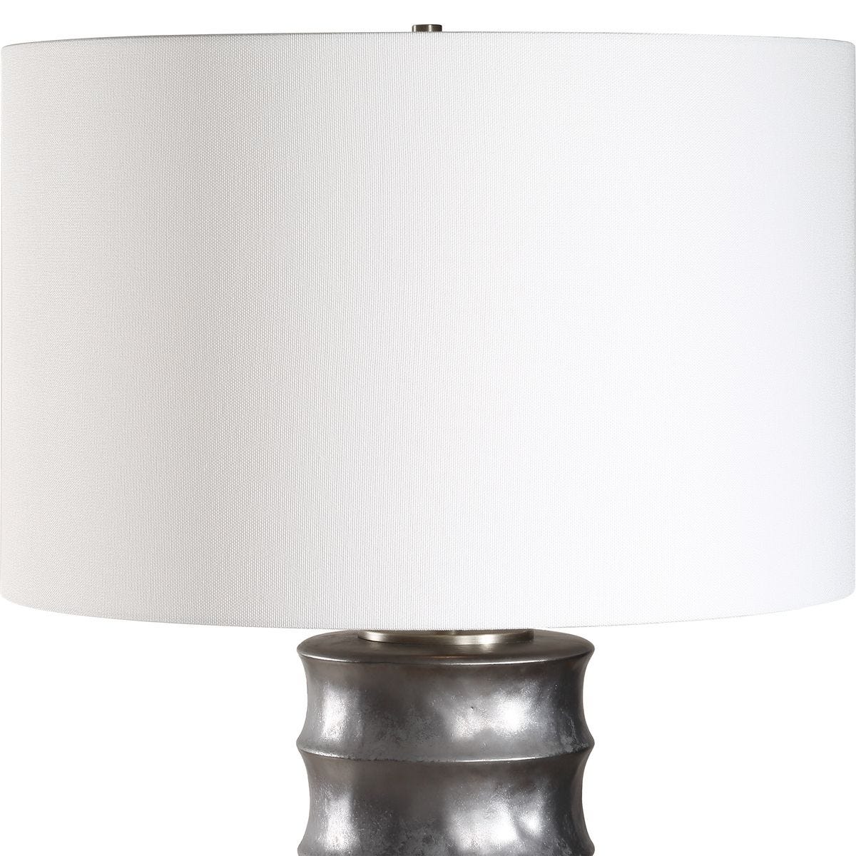 Scalloped Table Lamp Bronze Shade.