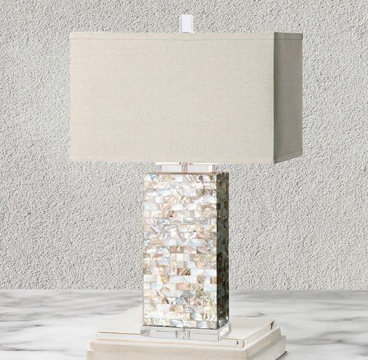 Shell Table Lamp in Living Room