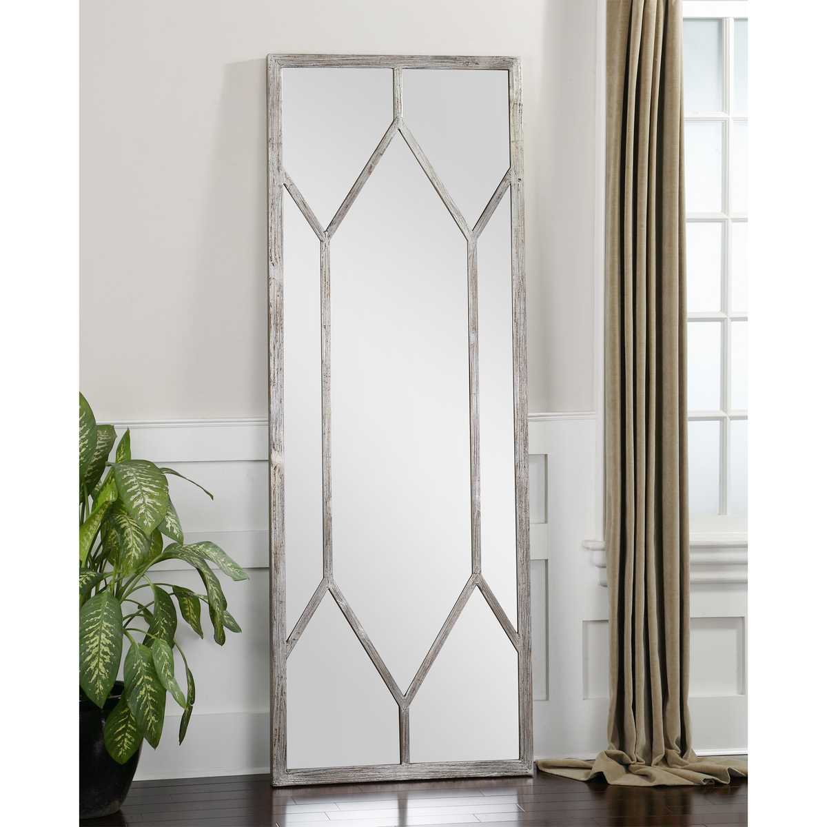 Silver Floor Mirror.