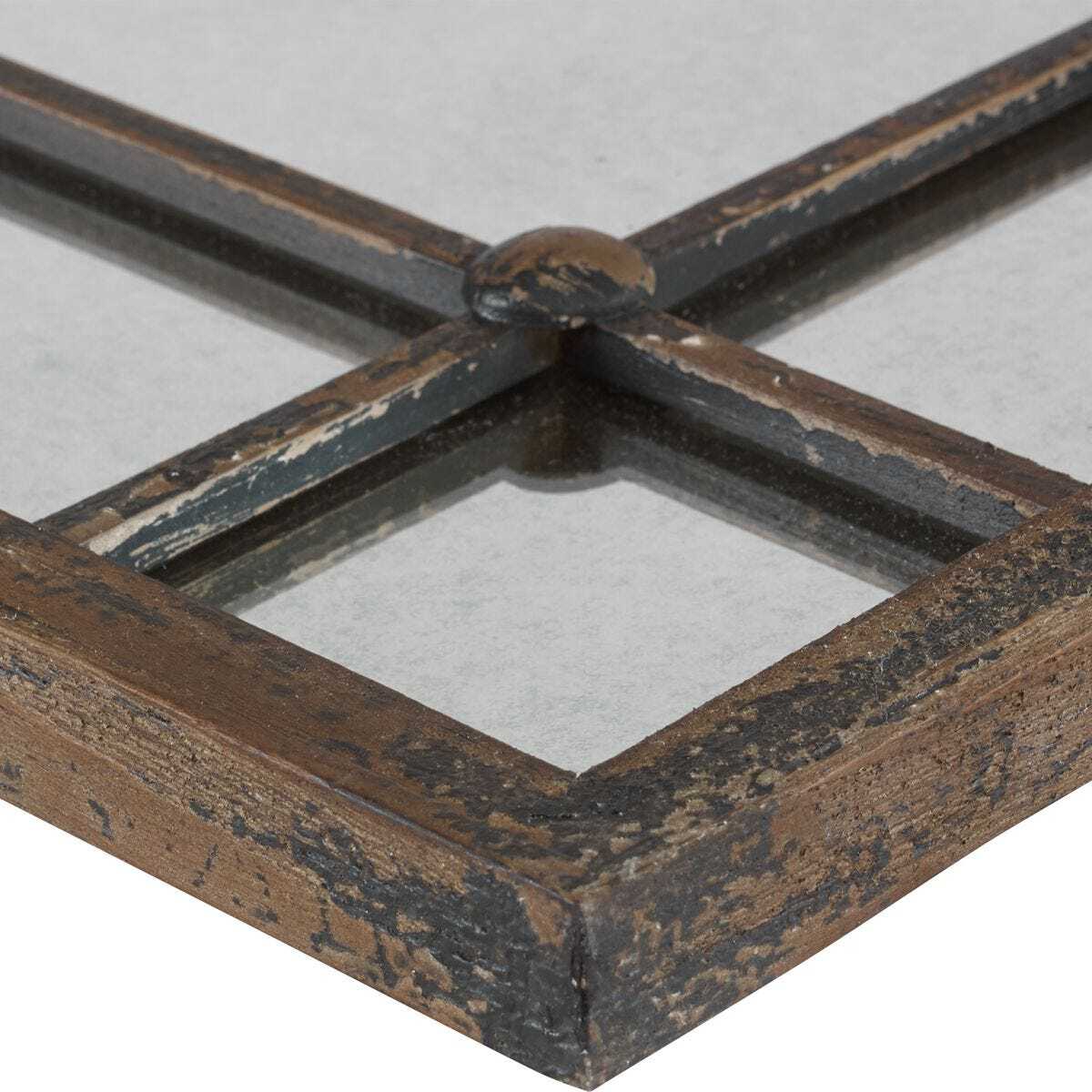 Rustic metal frame on a concrete surface