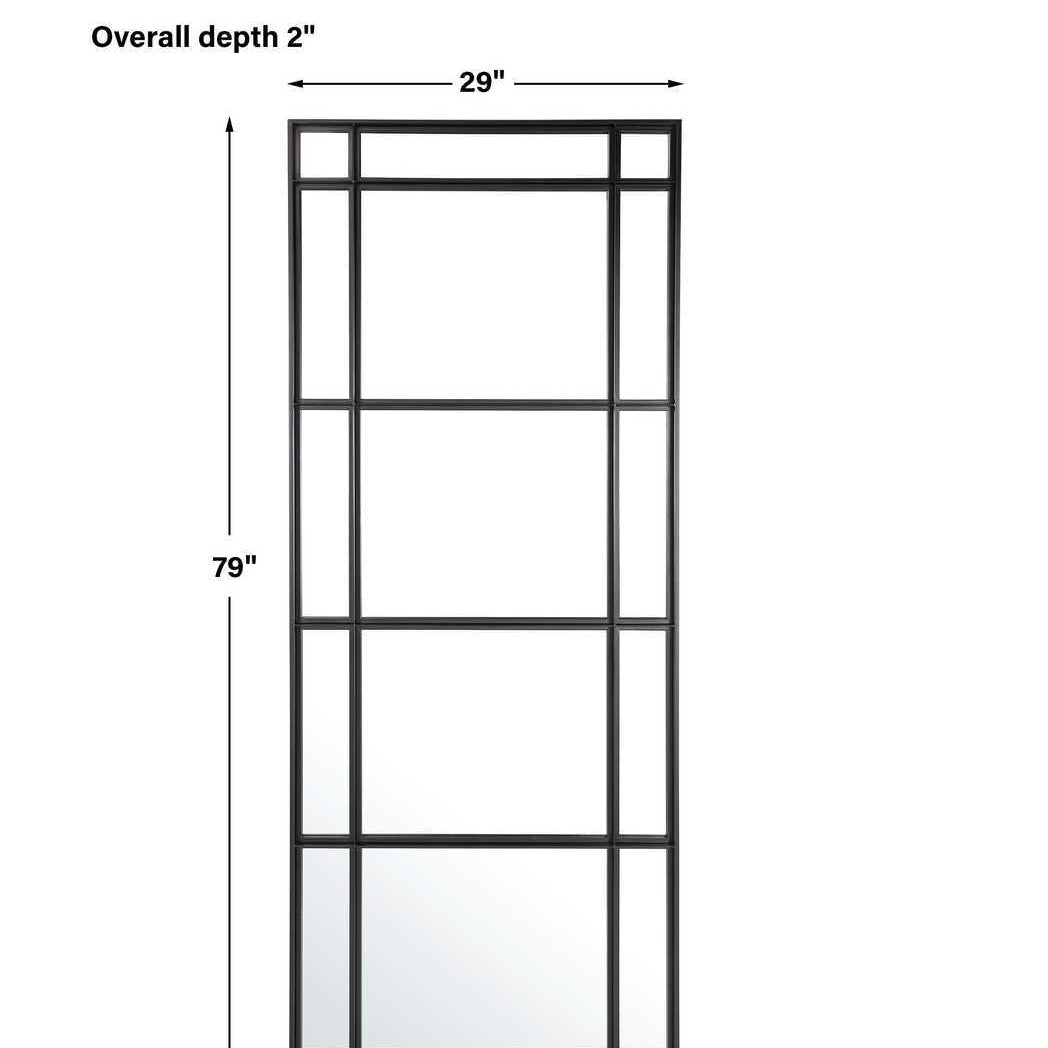 Rectangular mirror with dimensions labeled on a white background