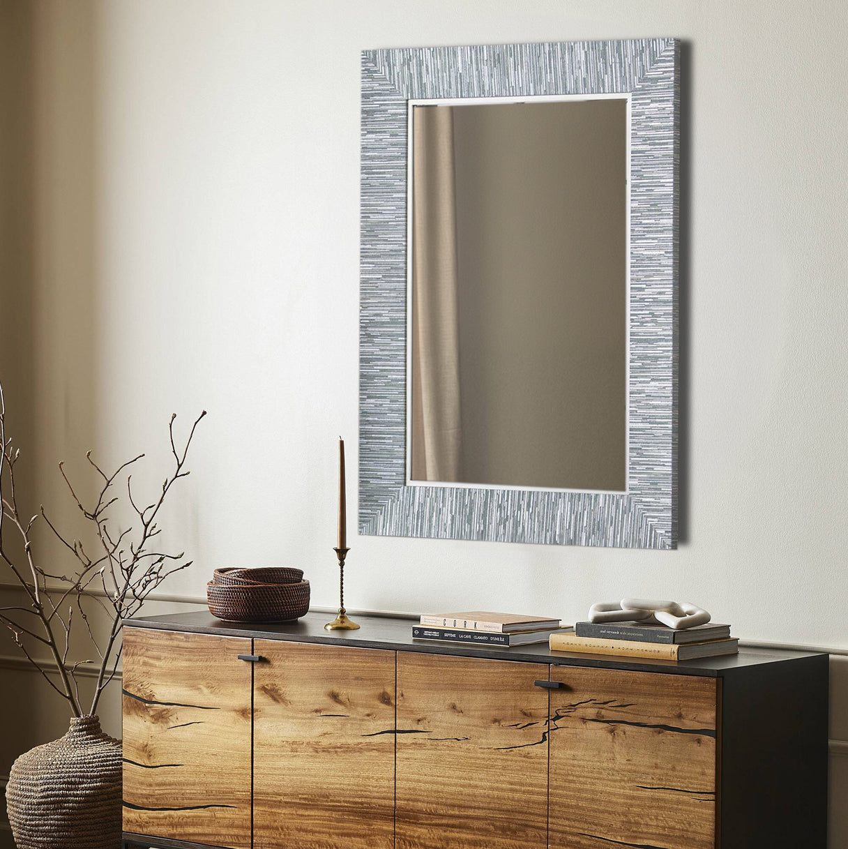 Light Blue Wall Mirror.