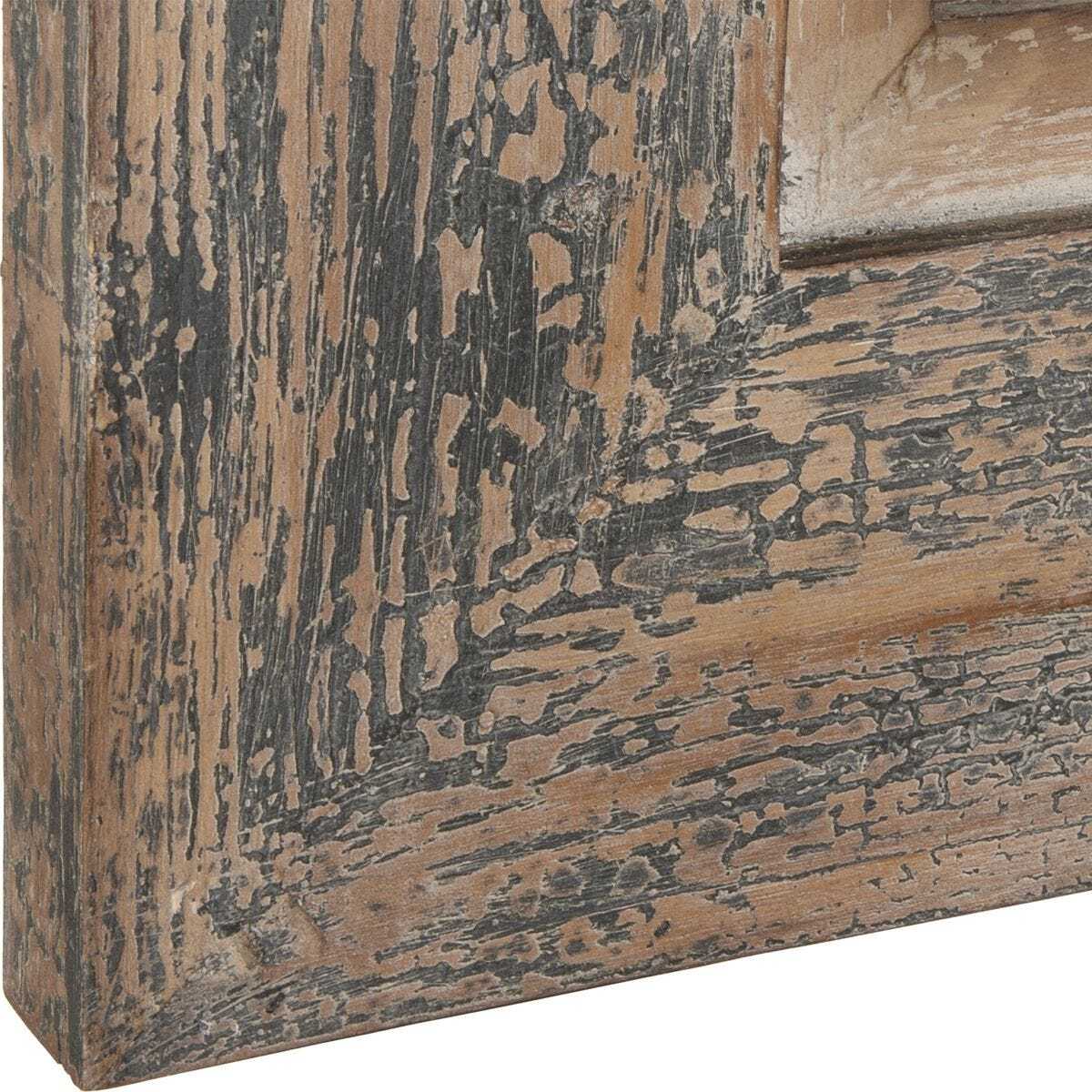 Close-up of a wooden surface with a rustic finish