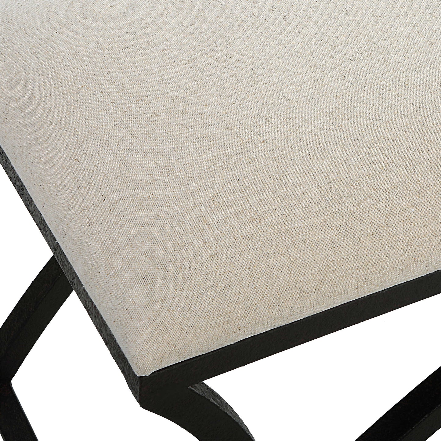 Arched White Bench