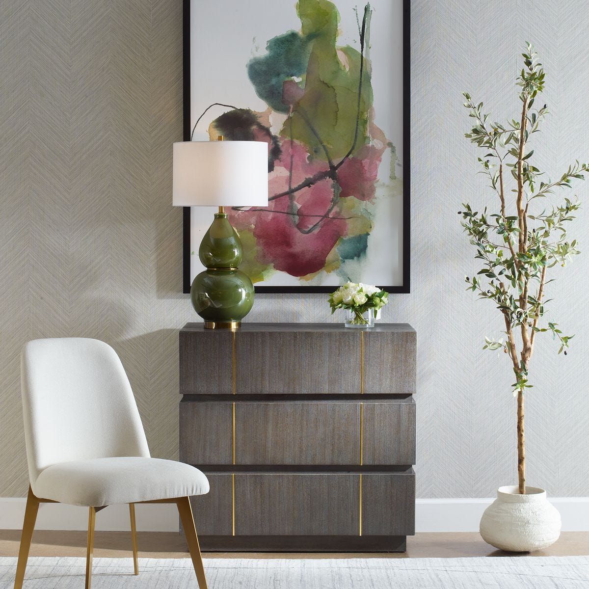 Walnut wood dresser.