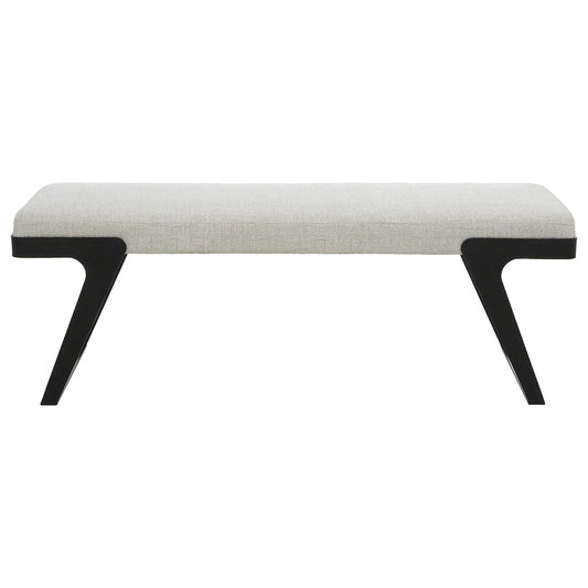 White bedroom bench.