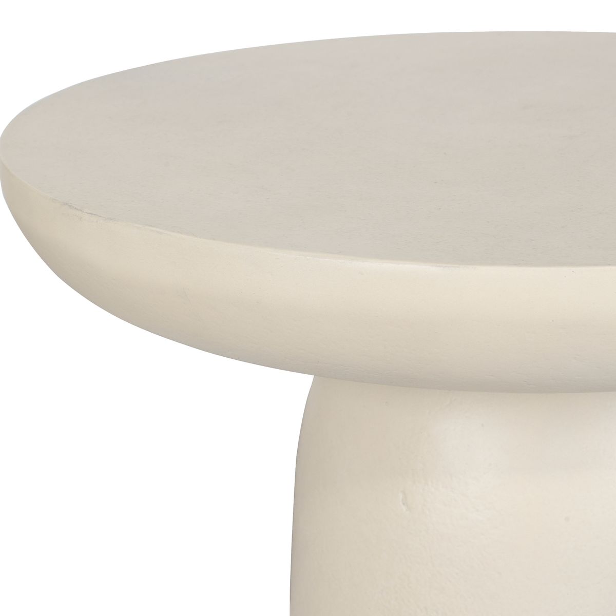 White Metal Surface of Table.