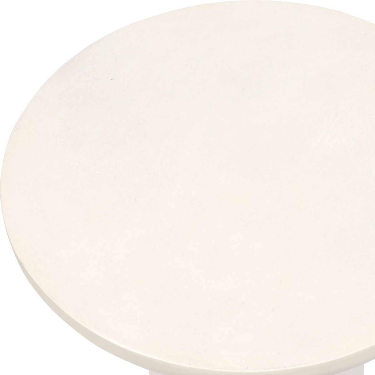 Whte Metal Table Surface.