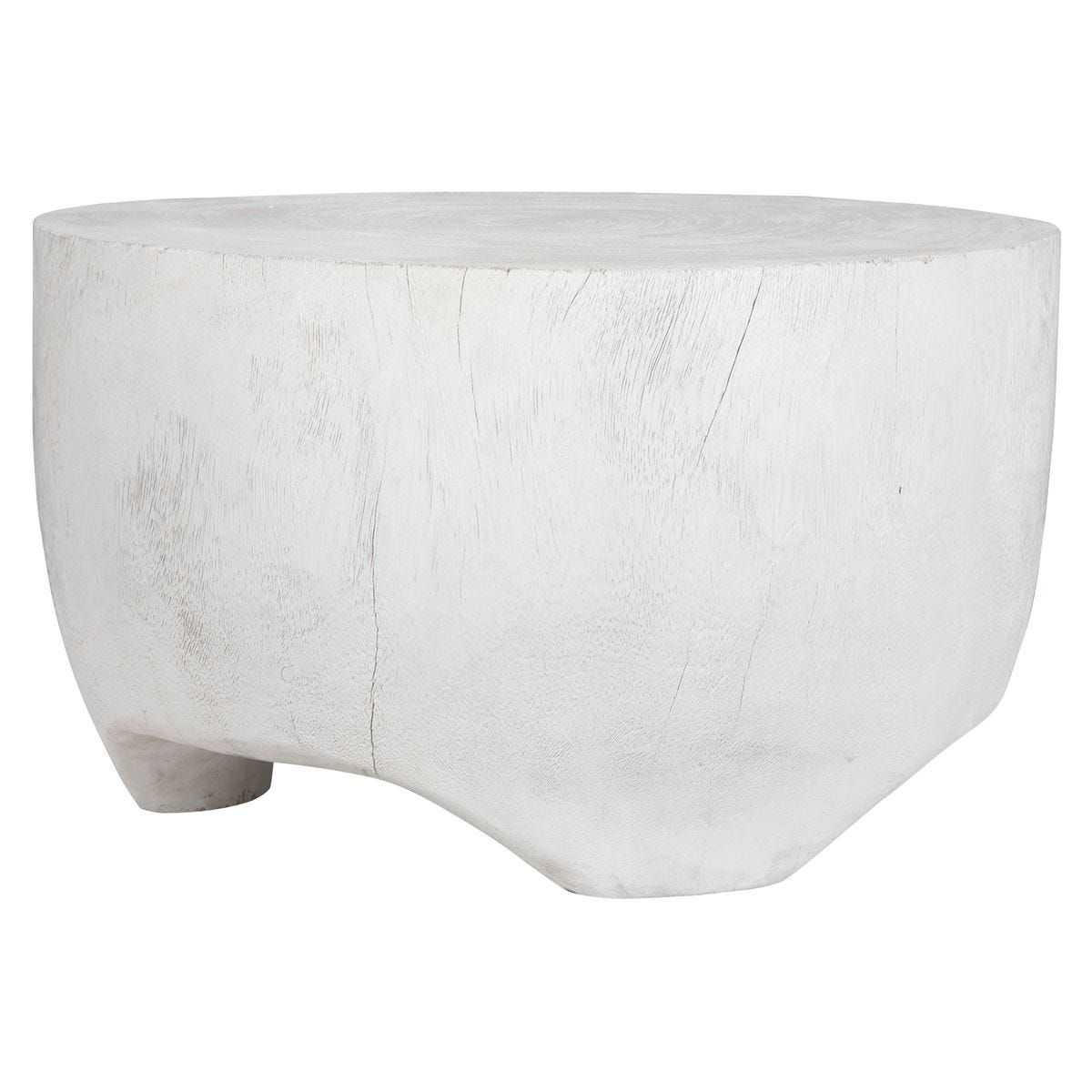 White wood coffee table.