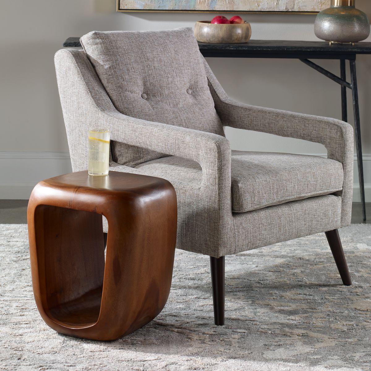 Wood Accent Stool.