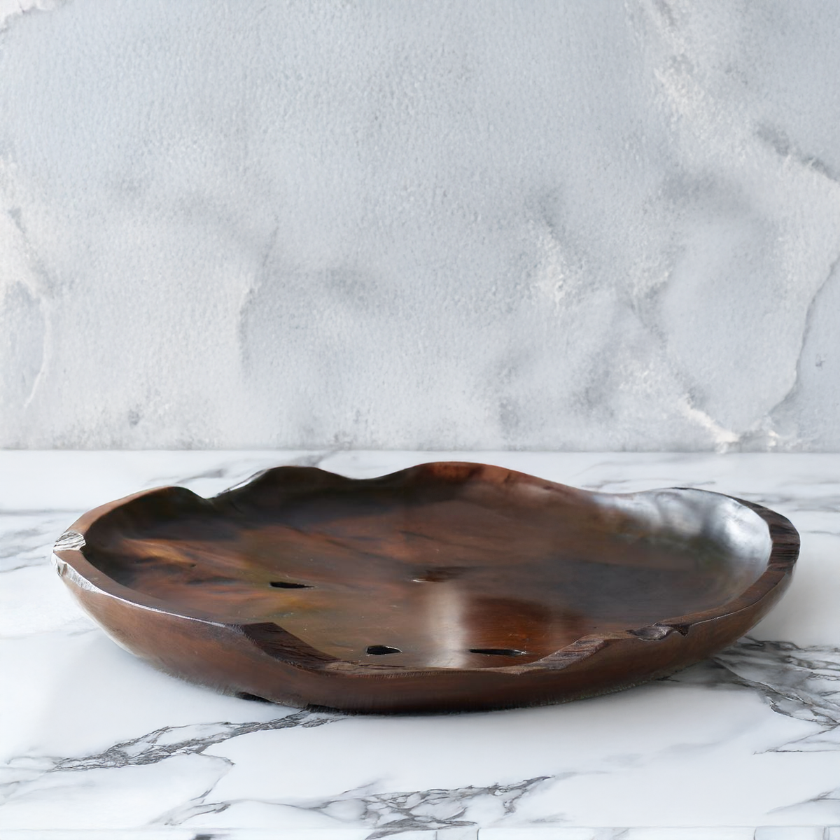 Coastal Tray - Round, Teak, 30 Inches