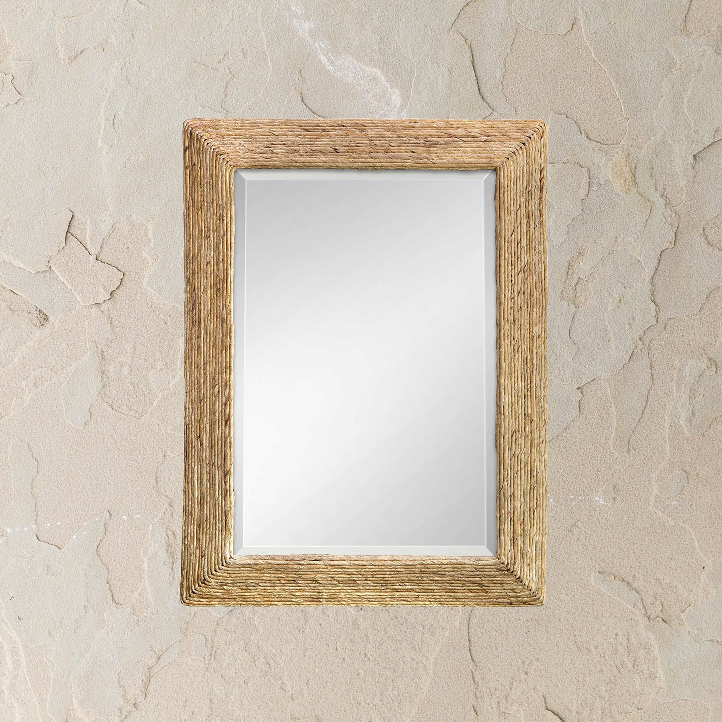 Woven Coastal Mirror