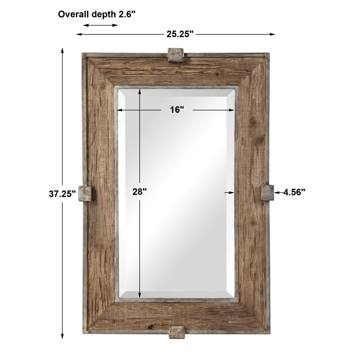 Rustic wood mirror