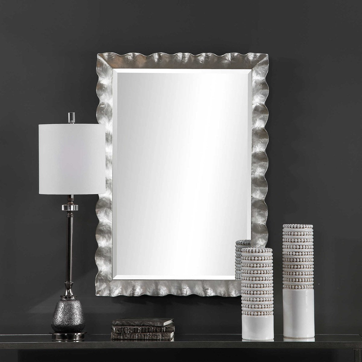 Silver Scalloped Mirror
