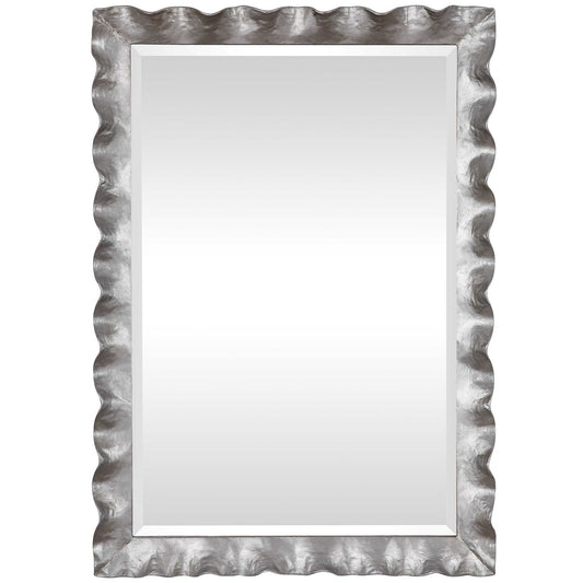 Silver Scalloped Mirror