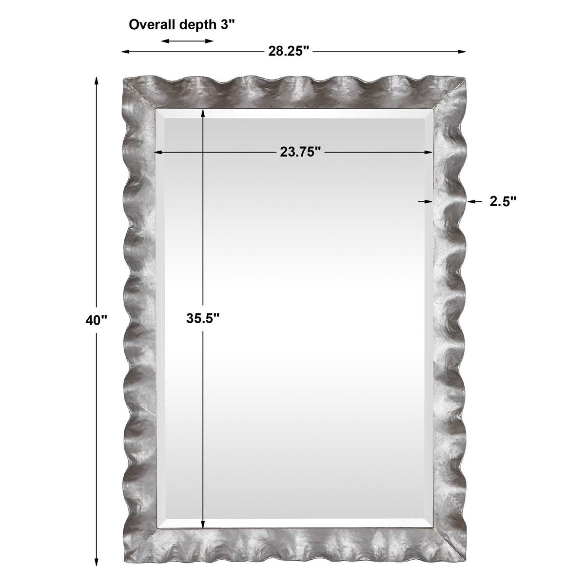 Silver Scalloped Mirror