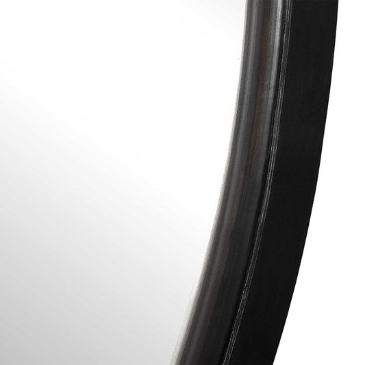 Large Round Black Mirror - 44 Inches Round