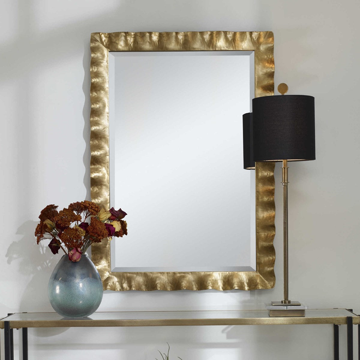 Scalloped GL rectangle mirror