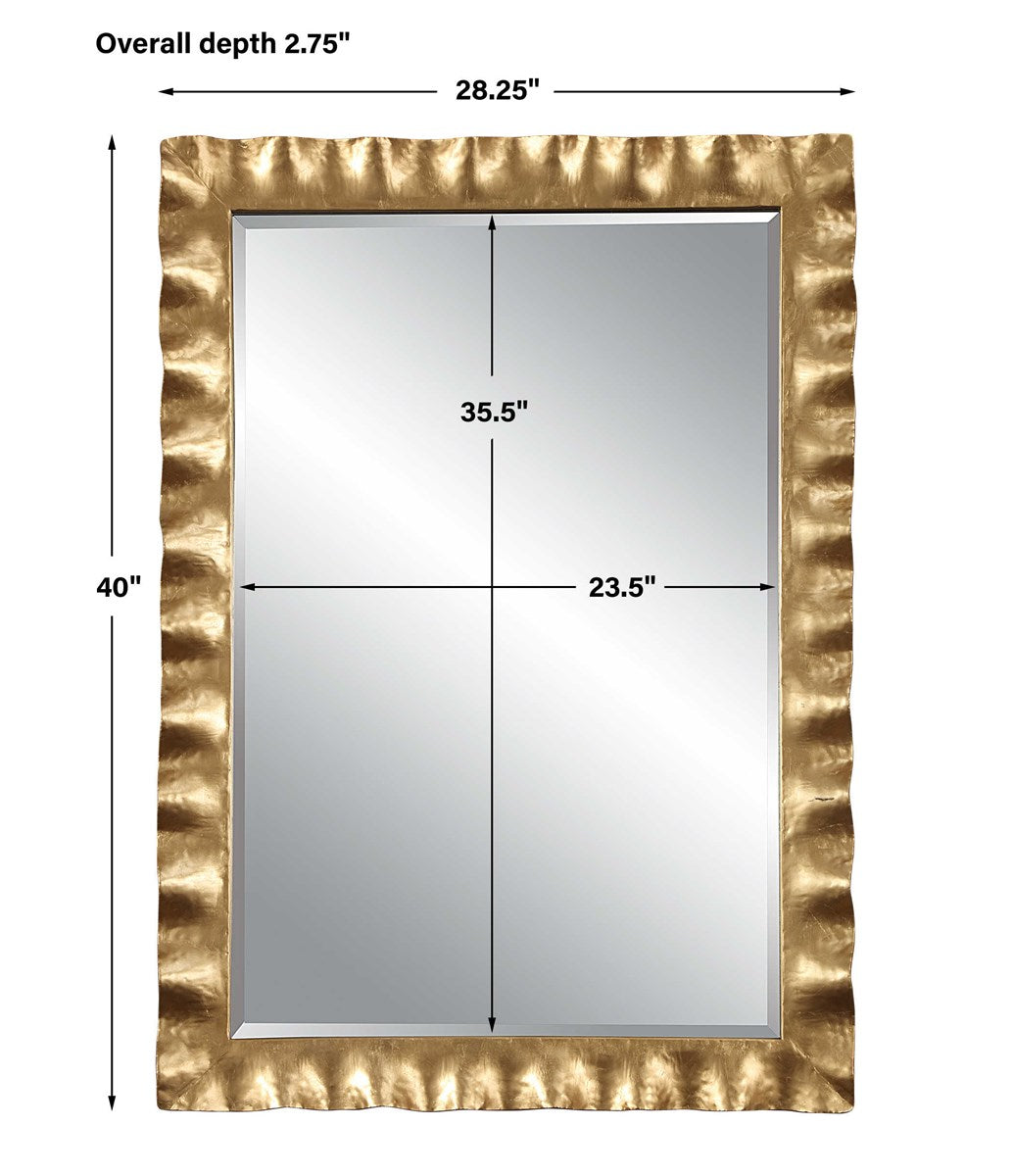 Scalloped GL rectangle mirror