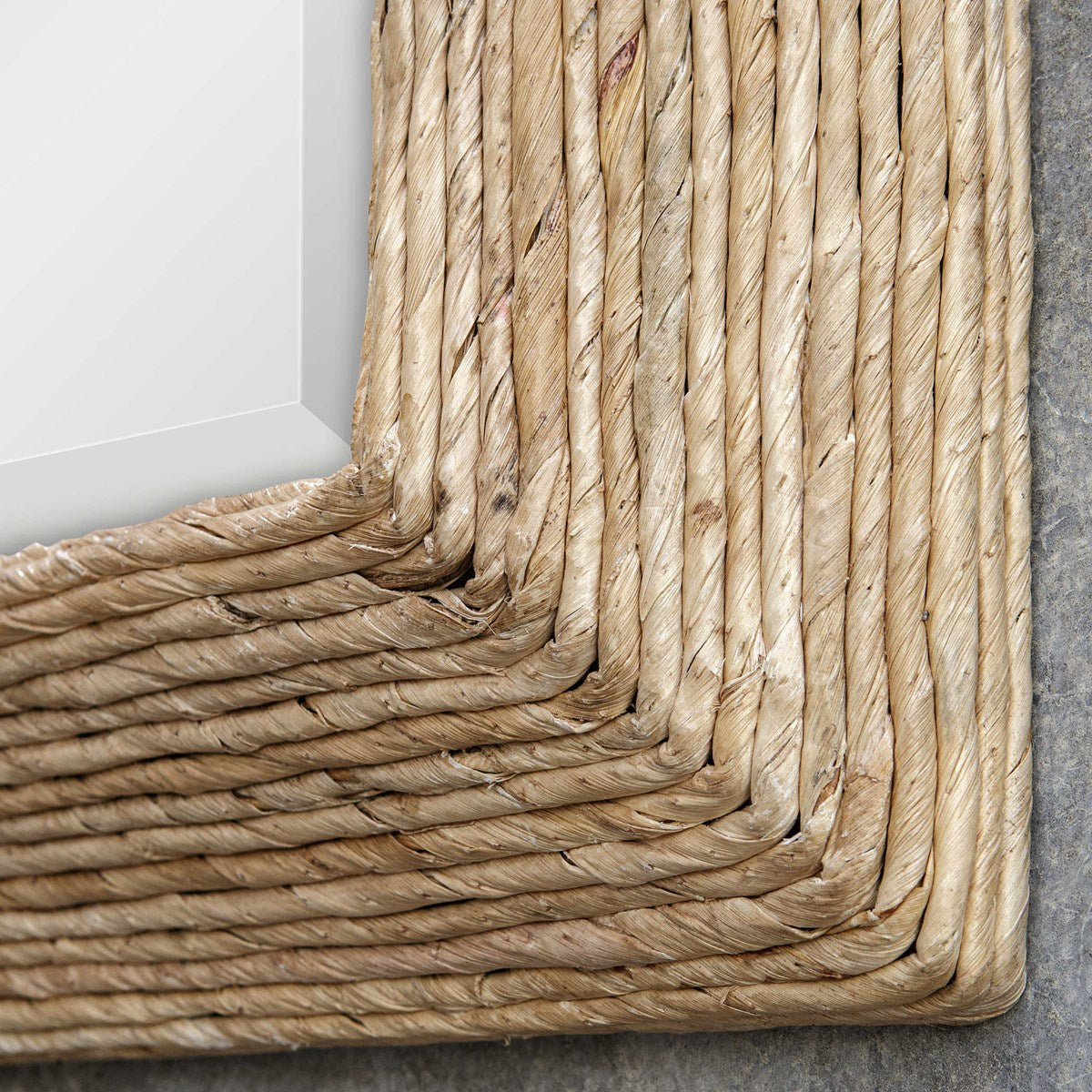 Woven Coastal Mirror