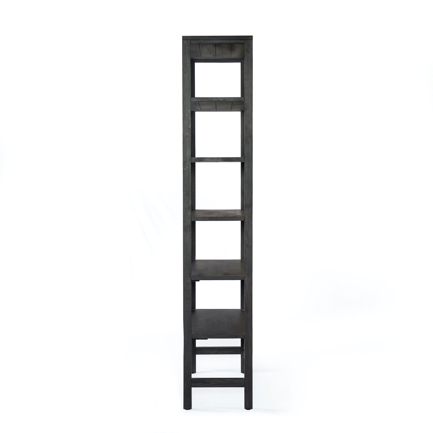 Black cane bookcase