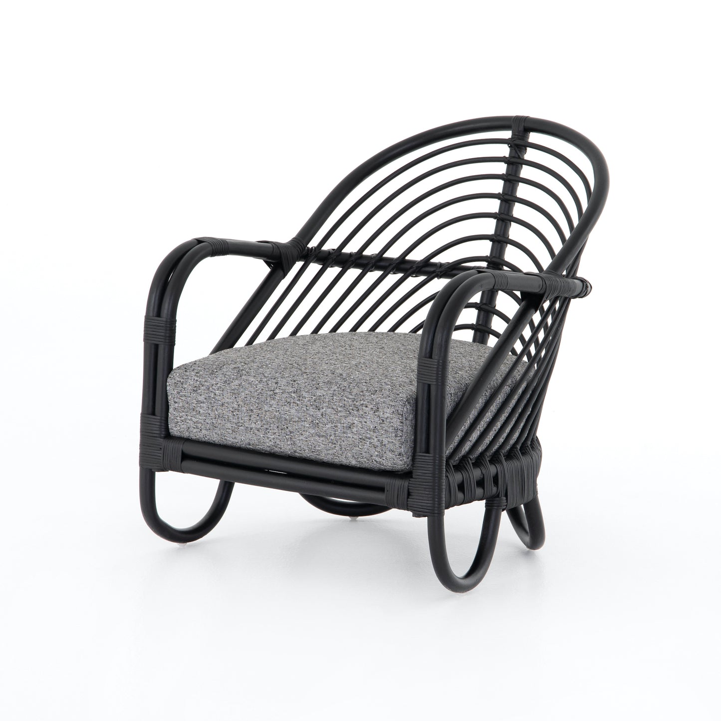 Curve rattan ebony