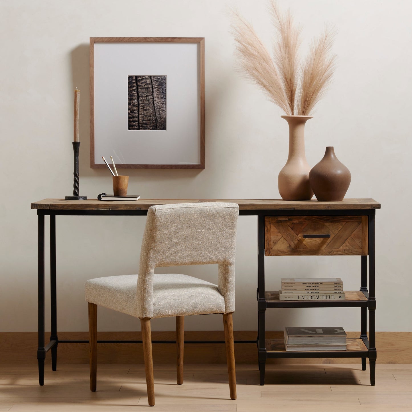 Oak and bronze