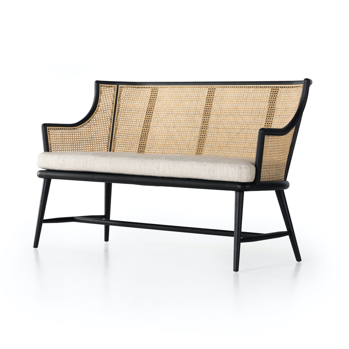 Cane back bench