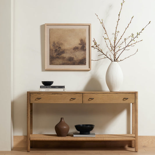 2 drawer w/shelf 69x18x28