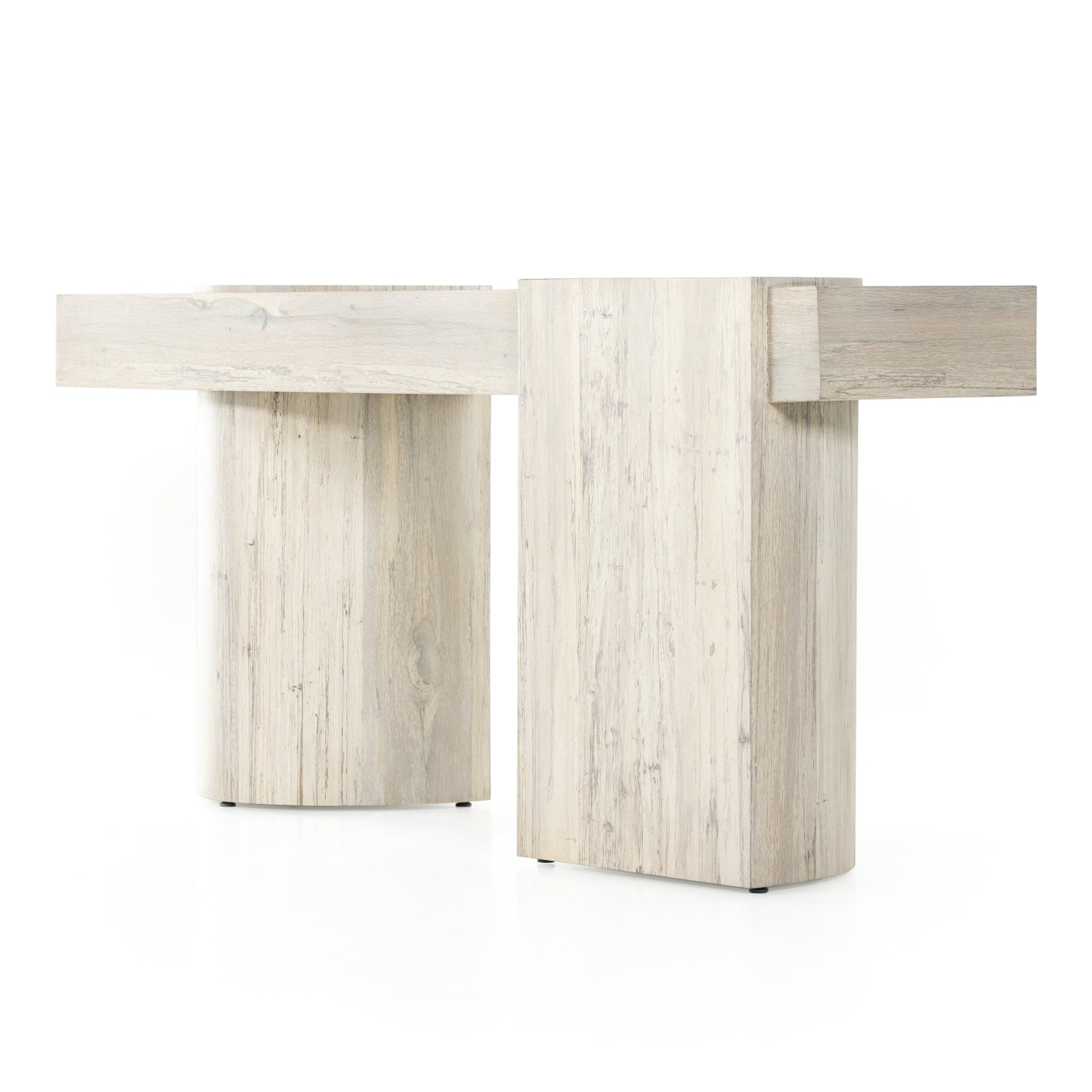 Bleached oak, 72x18x32h