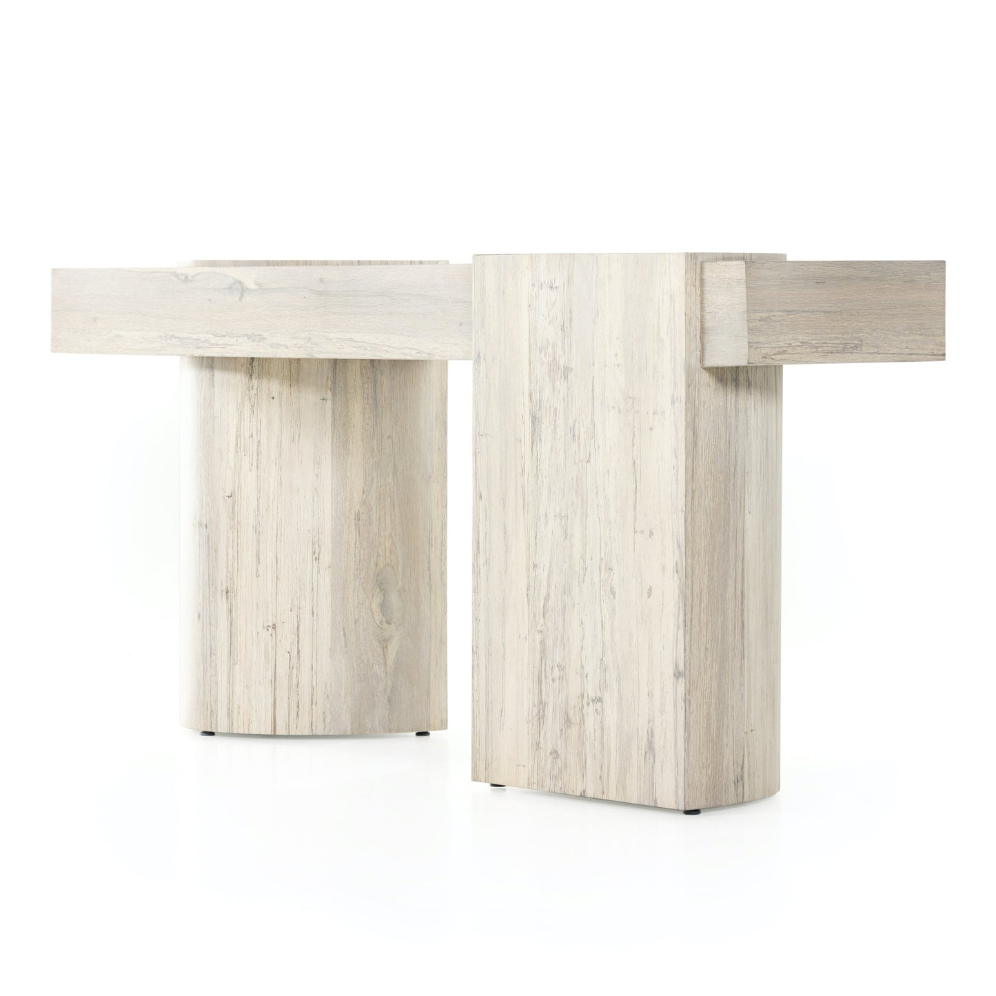 Bleached oak, 72x18x32h