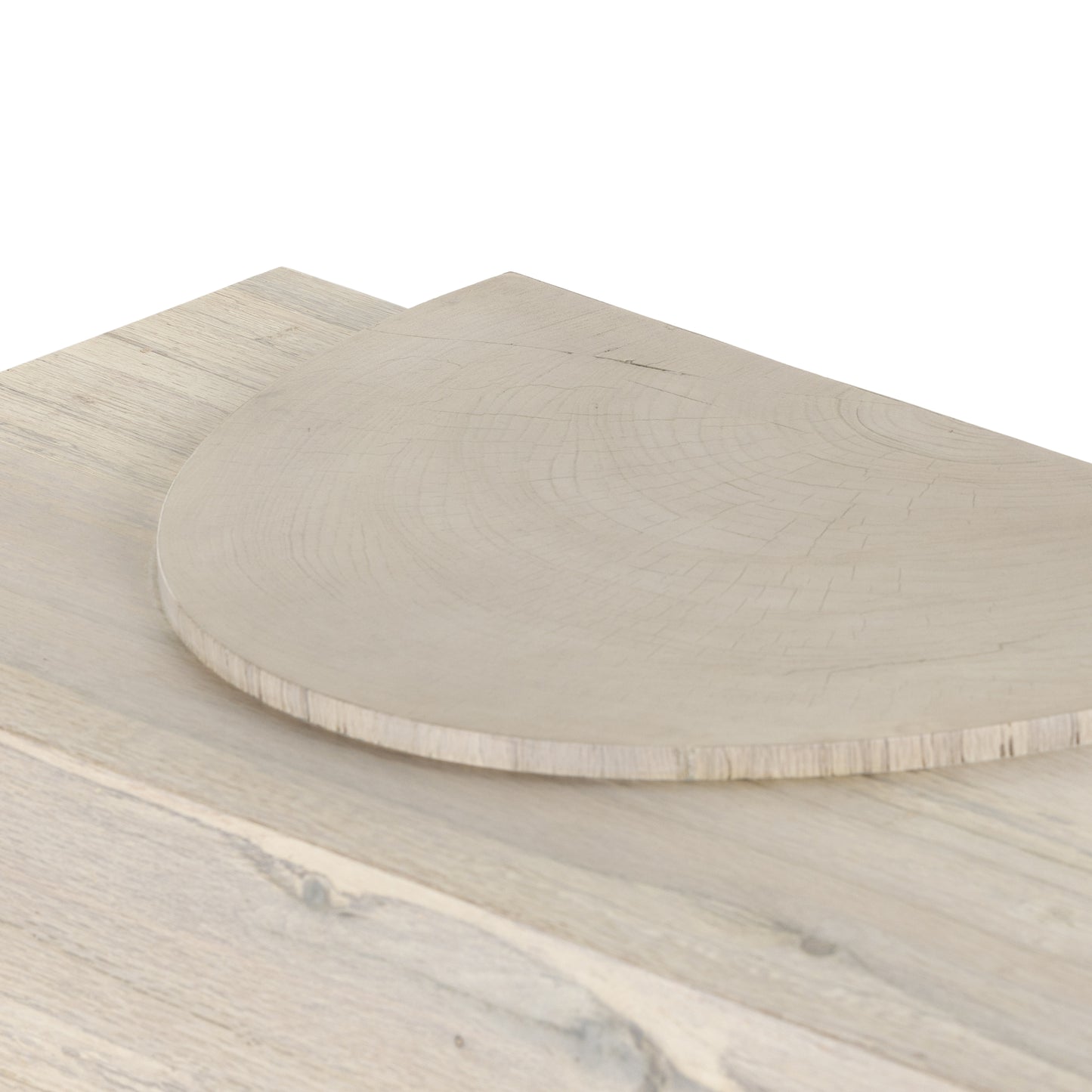 Bleached oak, 72x18x32h