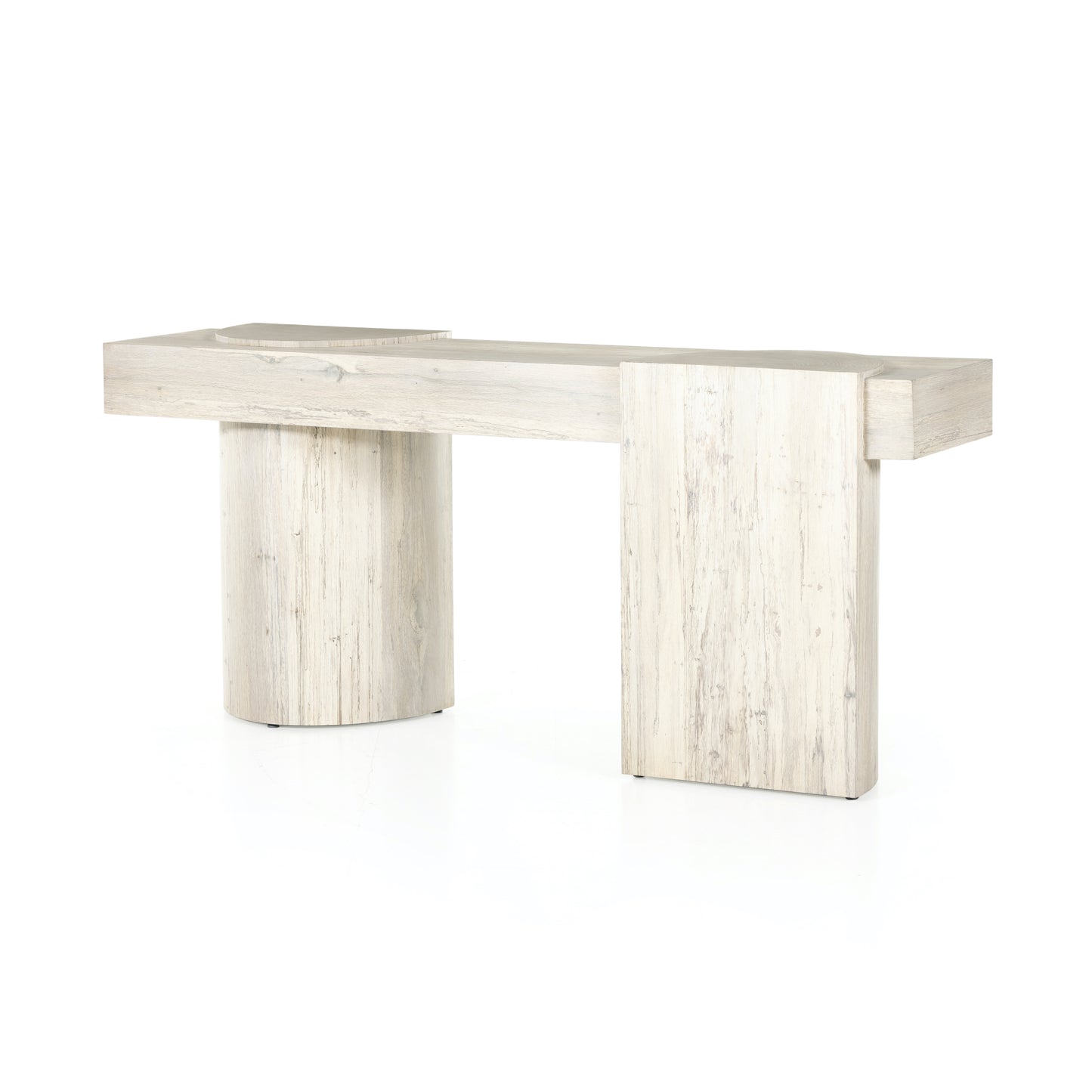 Bleached oak, 72x18x32h