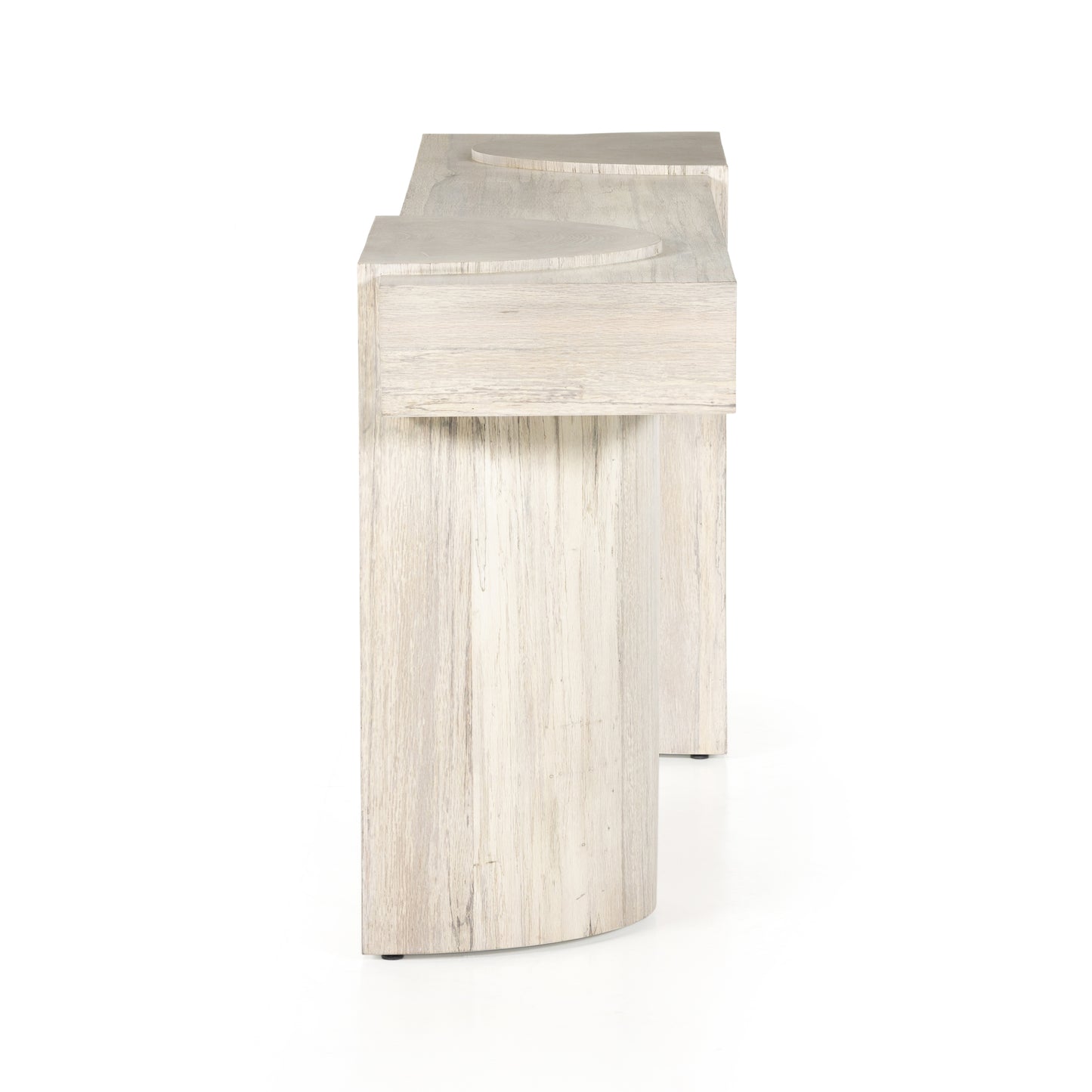 Bleached oak, 72x18x32h