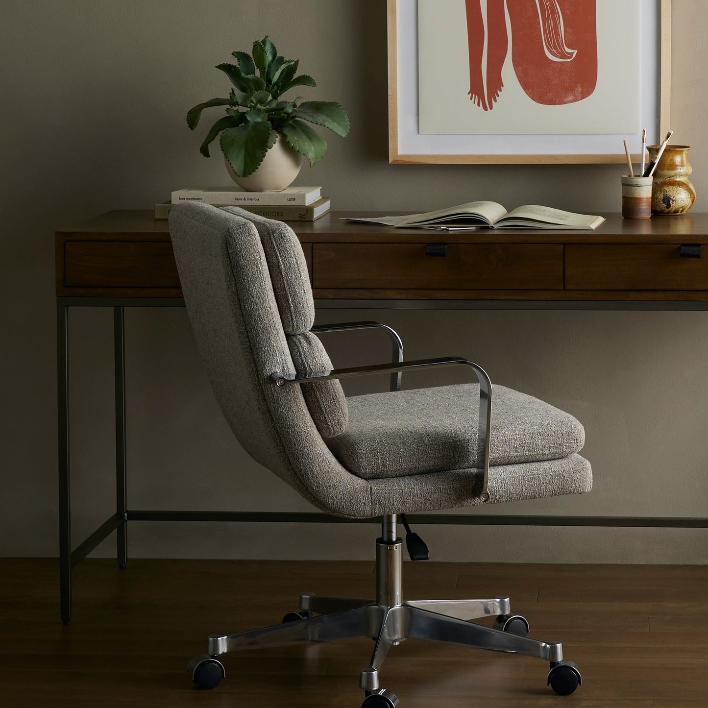 Grey upholstery