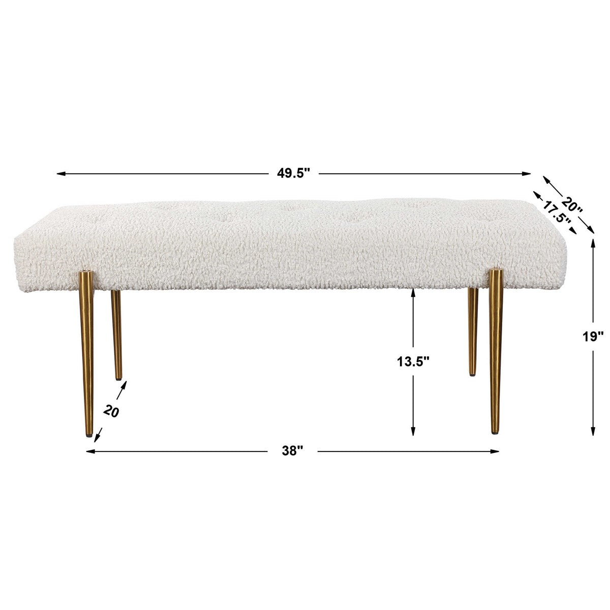 Small White Vanity Bench