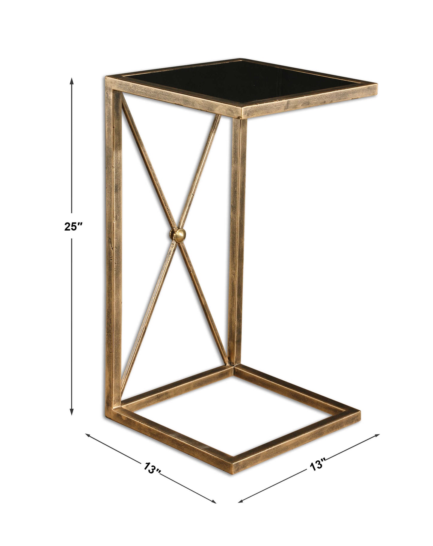 Black and Gold End Table