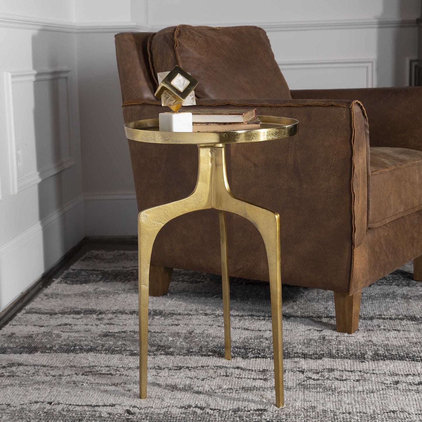 Metal Gold Accent Table