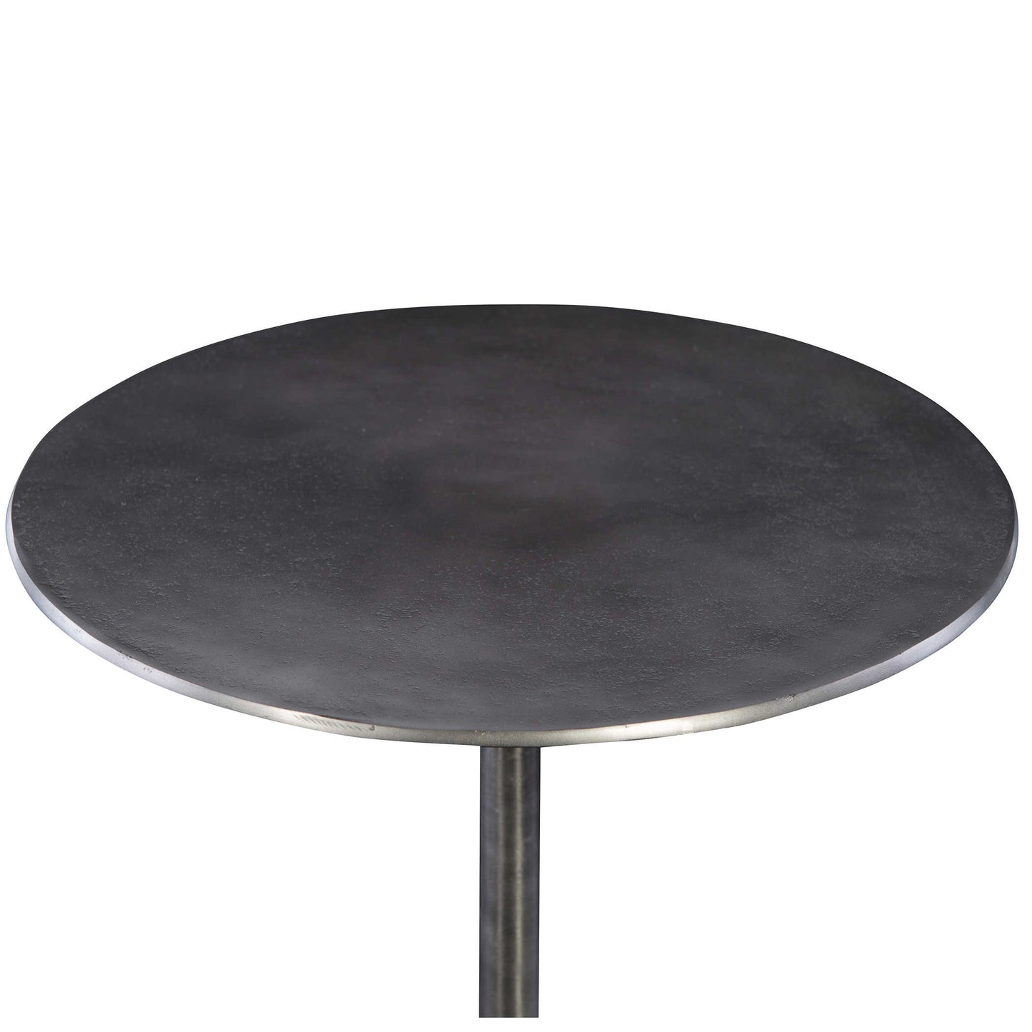 Industrial Nickel Accent Table