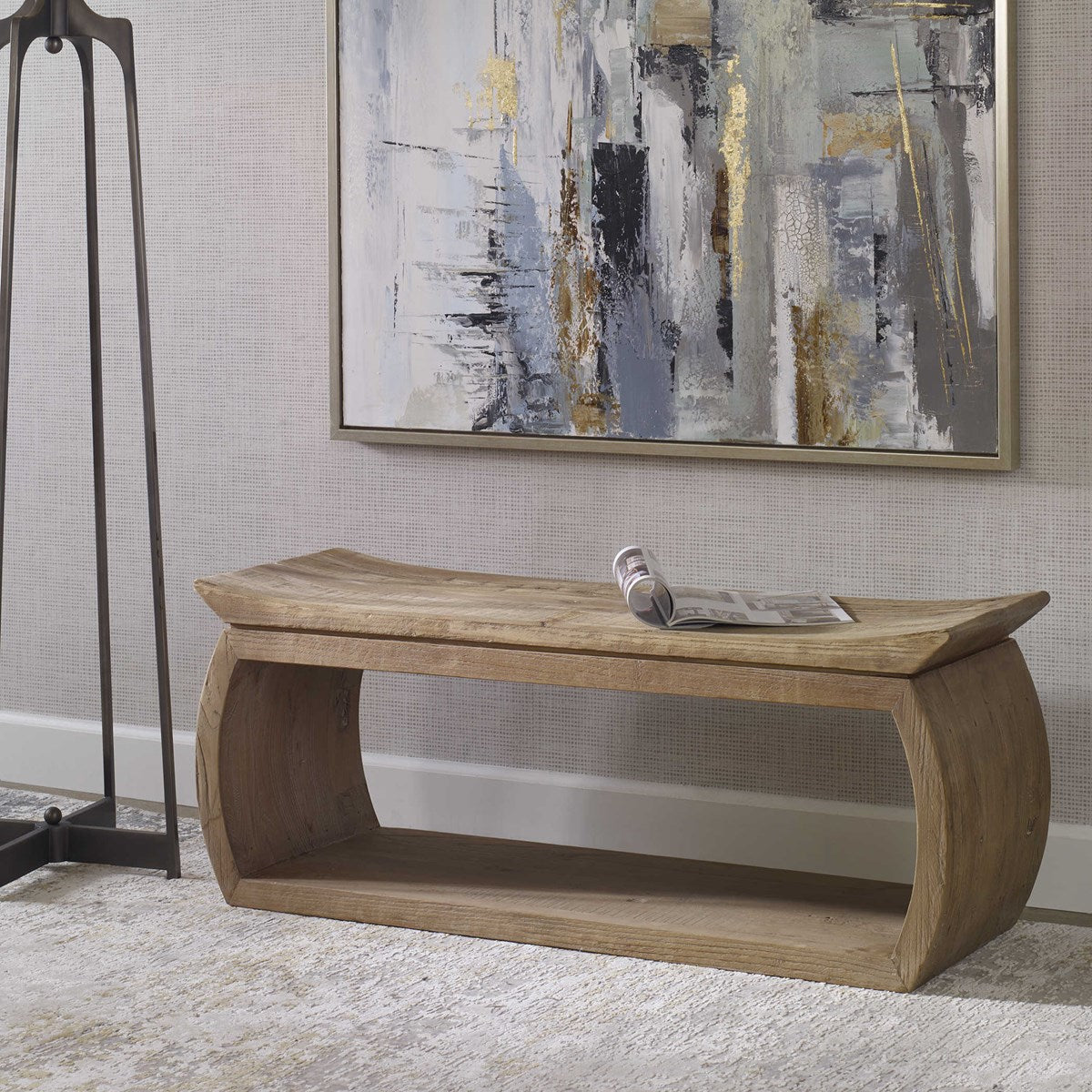 Scooped Reclaimed Elm Wood