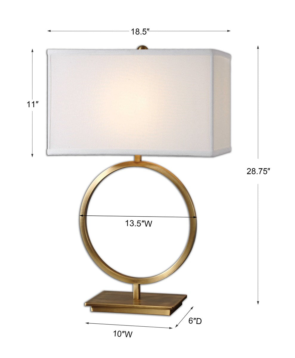 Brass Circle Base Lamp