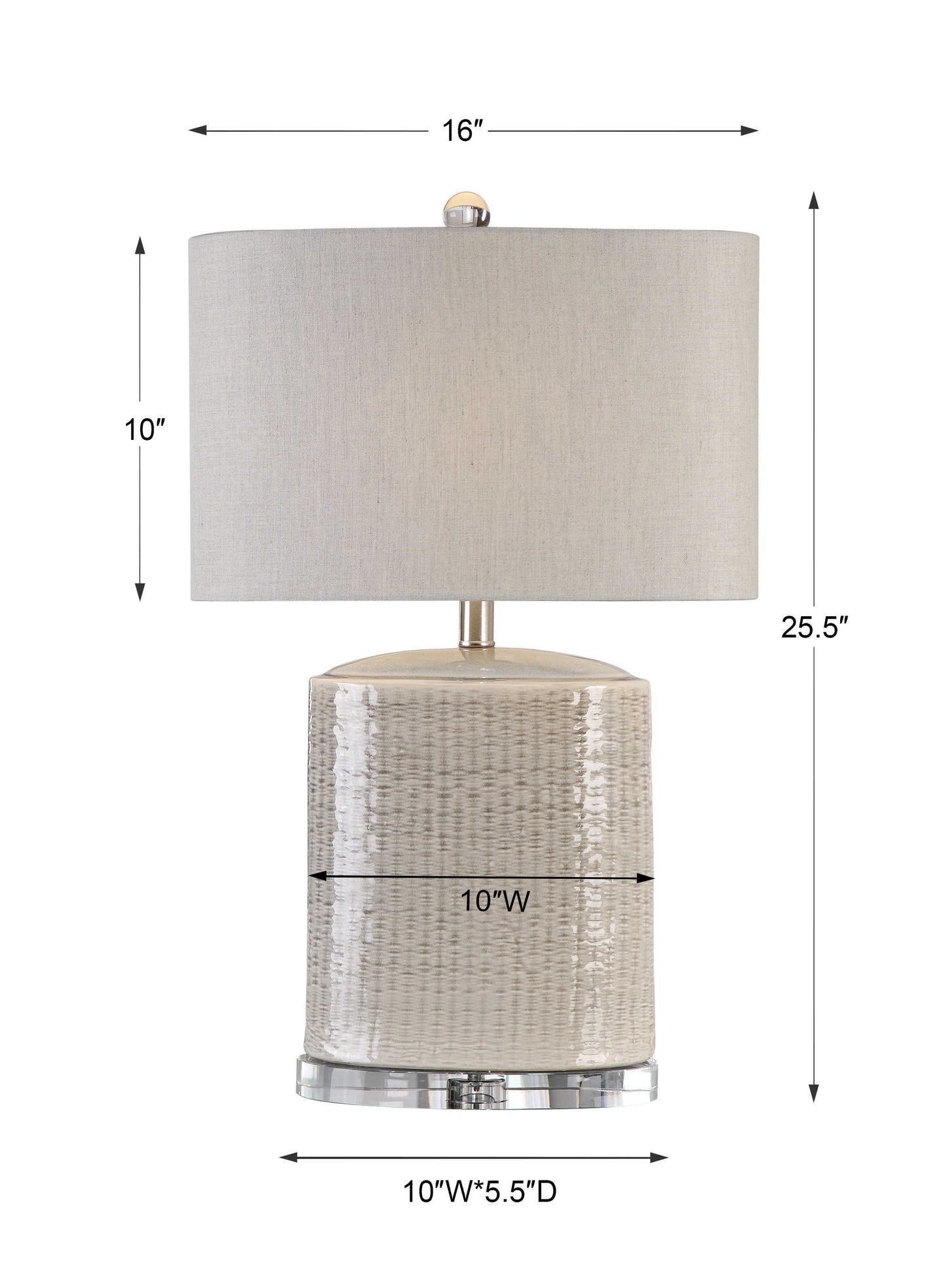 Taupe-Gray Table Lamp