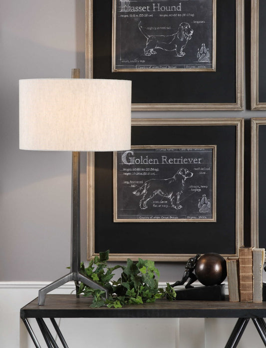 Burnished Iron Lamp