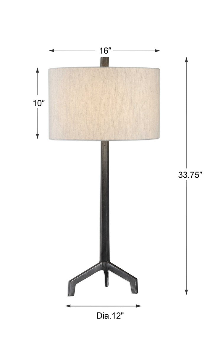Burnished Iron Lamp