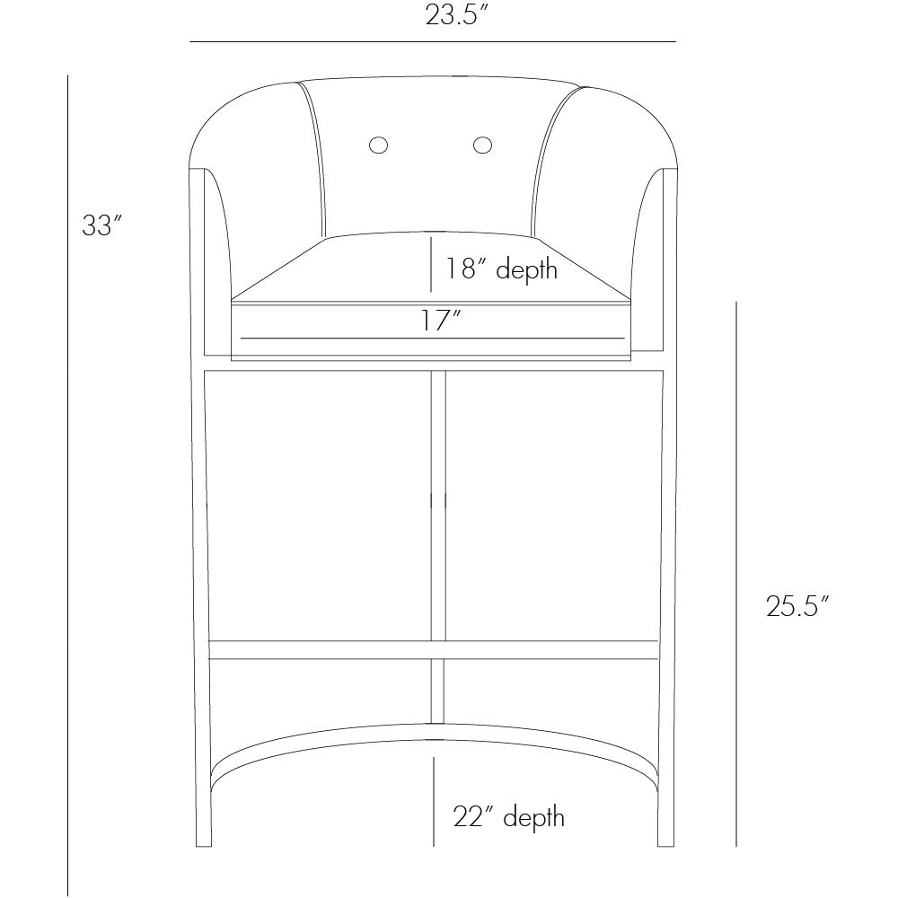 Cowhide low counter, 18